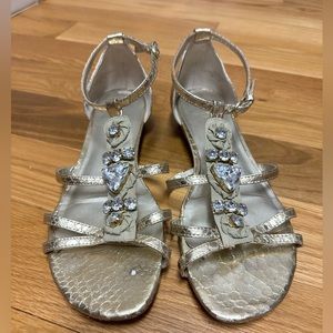 Unisa gold gladiator women’s sandal shoe jeweled